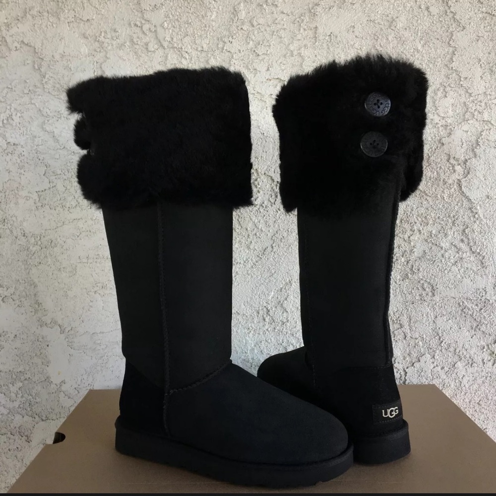 Black UGG over the knee Bailey button